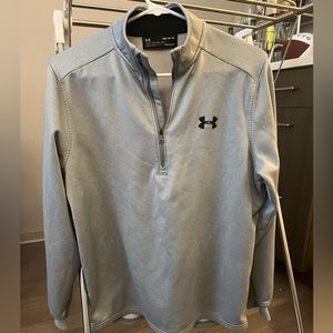 Under Armour Mens Medium Silver Quarter Zip